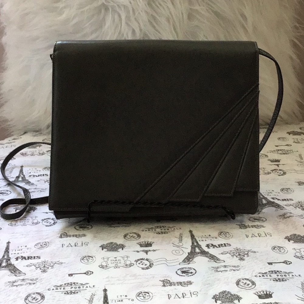 Gray Leather Purse